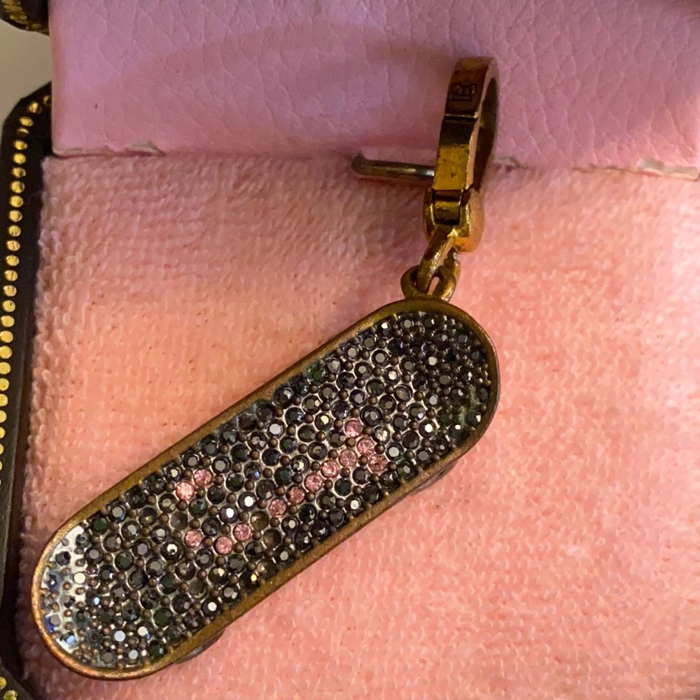 Juicy Couture Pave skateboard charm